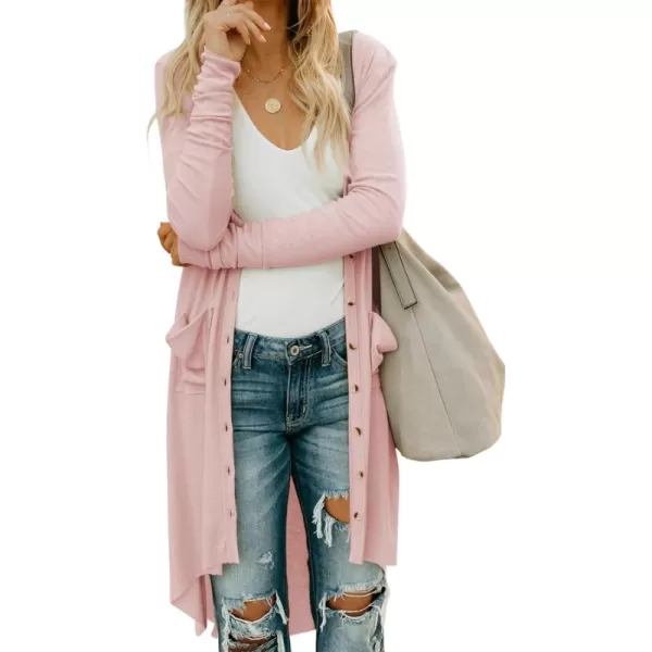 A Pink(with Buttons, With Pockets)