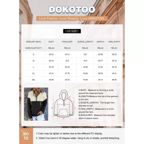 Dokotoo Womens 2023 Hooded Button Collar Drawstring Hoodies Pullover Sweatshirts Casual Long Sleeve Tops Shirts