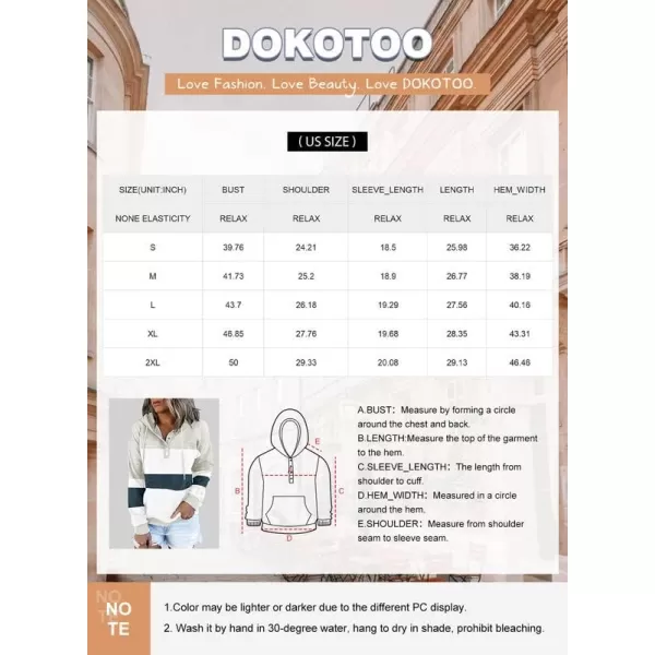 Dokotoo Womens 2023 Hooded Button Collar Drawstring Hoodies Pullover Sweatshirts Casual Long Sleeve Tops Shirts