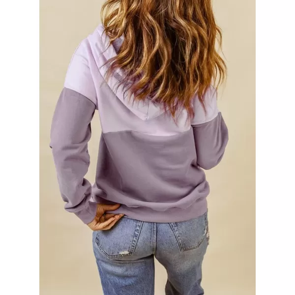 Dokotoo Womens 2023 Hooded Button Collar Drawstring Hoodies Pullover Sweatshirts Casual Long Sleeve Tops Shirts