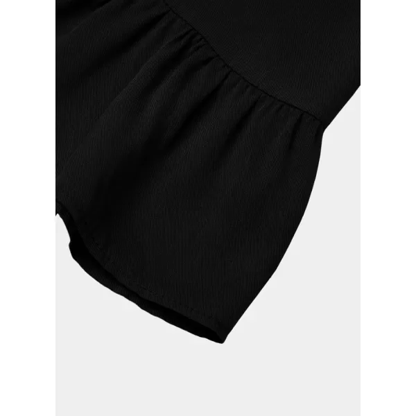 Dokotoo Womens Summer Casual Shorts High Waisted Tie Knot Front Ruffle Hem Wide Leg Flowy Shorts for Women Trendy