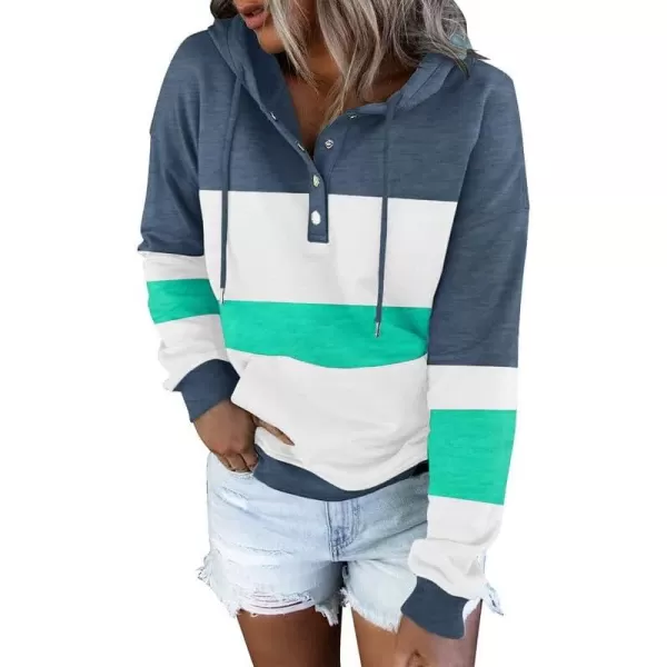 X1 Color Block Striped Sky Blue