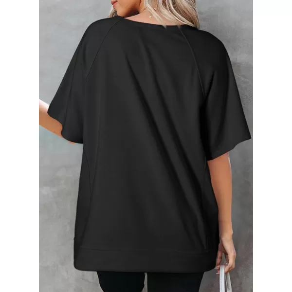 Dokotoo Oversized T Shirts for Women Crewneck Short Sleeve Casual Summer Tops Lightweight Loose High Low Blouse