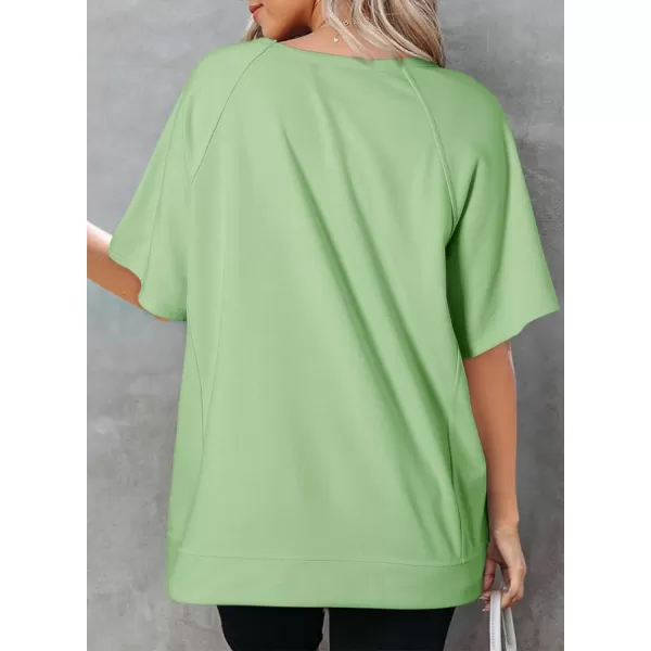 Dokotoo Oversized T Shirts for Women Crewneck Short Sleeve Casual Summer Tops Lightweight Loose High Low Blouse