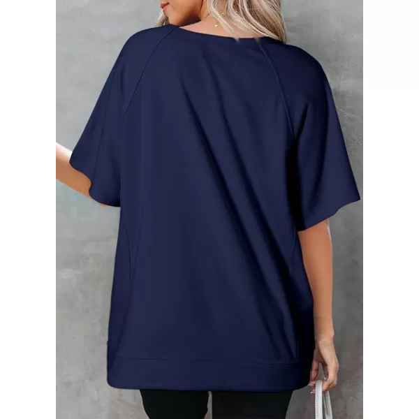 Dokotoo Oversized T Shirts for Women Crewneck Short Sleeve Casual Summer Tops Lightweight Loose High Low Blouse