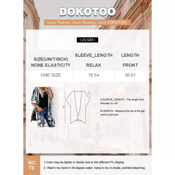 Dokotoo Womens 2024 Summer Beach Hawaiian Vacation Long Kimono Cardigans Swimsuits Cover ups