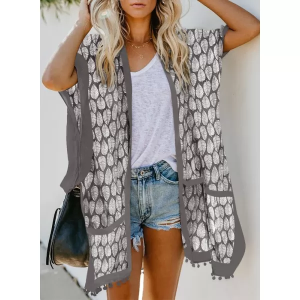 Dokotoo Womens 2024 Summer Beach Hawaiian Vacation Long Kimono Cardigans Swimsuits Cover ups