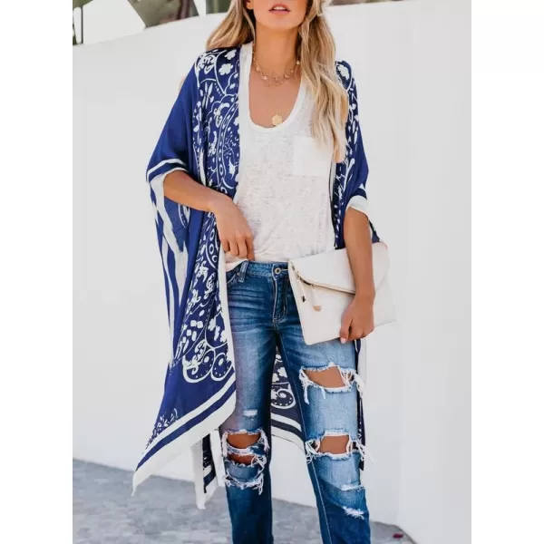 Dokotoo Womens 2024 Summer Beach Hawaiian Vacation Long Kimono Cardigans Swimsuits Cover ups