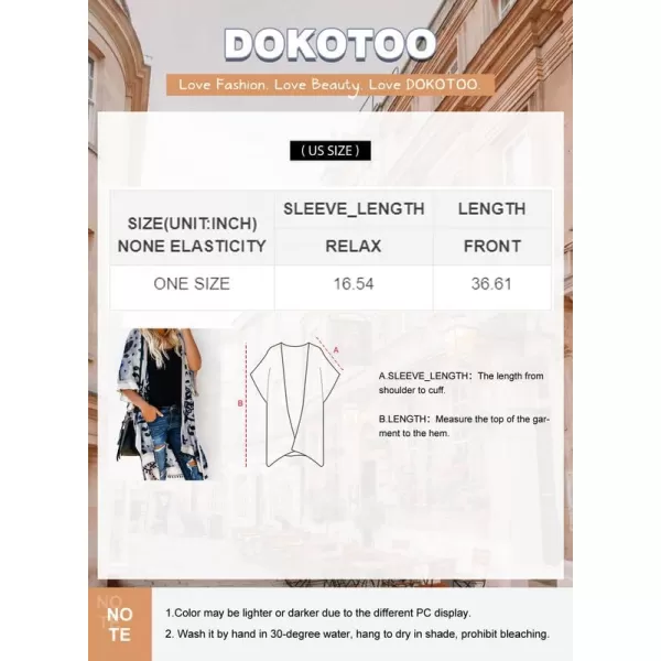 Dokotoo Womens 2024 Summer Beach Hawaiian Vacation Long Kimono Cardigans Swimsuits Cover ups