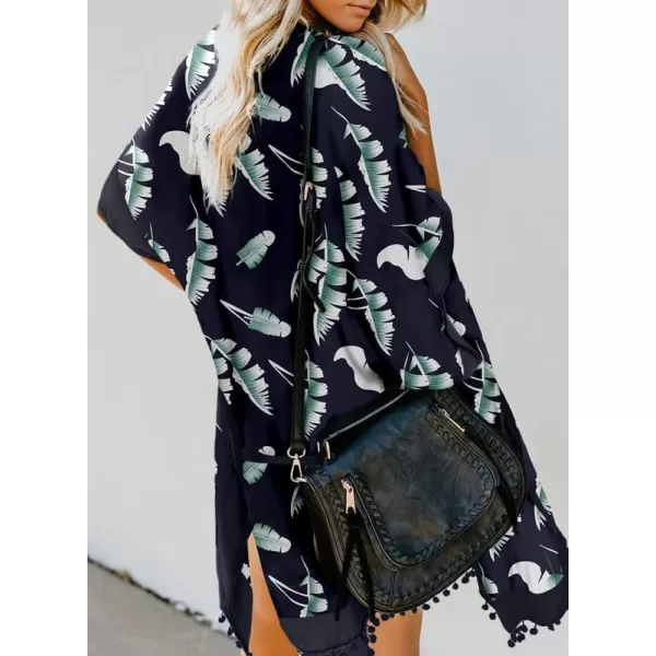 Dokotoo Womens 2024 Summer Beach Hawaiian Vacation Long Kimono Cardigans Swimsuits Cover ups