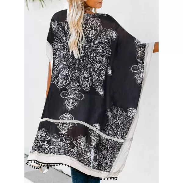 Dokotoo Womens 2024 Summer Beach Hawaiian Vacation Long Kimono Cardigans Swimsuits Cover ups