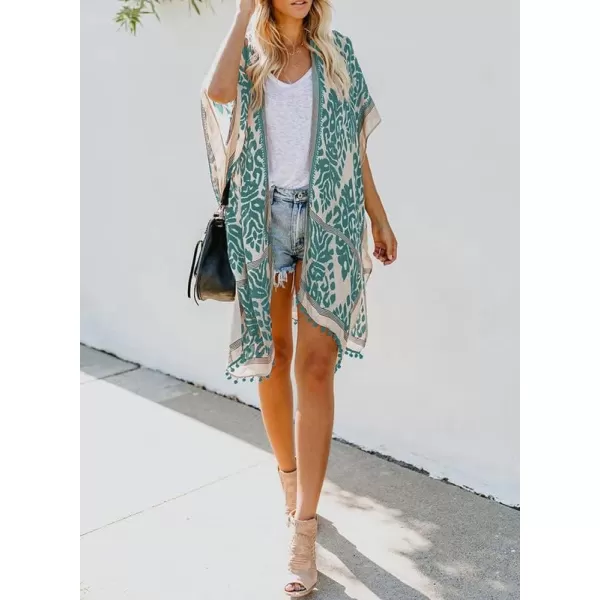 Dokotoo Womens 2024 Summer Beach Hawaiian Vacation Long Kimono Cardigans Swimsuits Cover ups