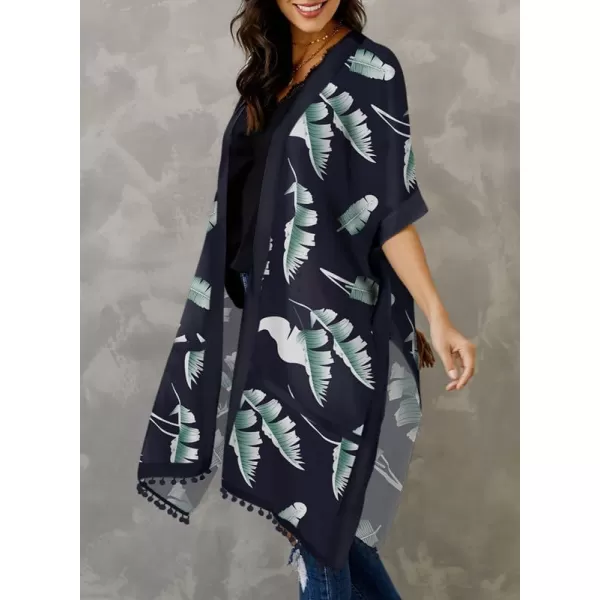Dokotoo Womens 2024 Summer Beach Hawaiian Vacation Long Kimono Cardigans Swimsuits Cover ups