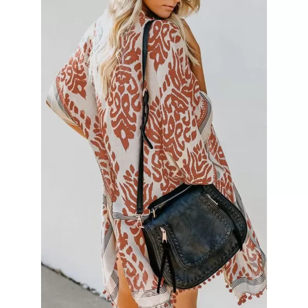 Dokotoo Womens 2024 Summer Beach Hawaiian Vacation Long Kimono Cardigans Swimsuits Cover ups