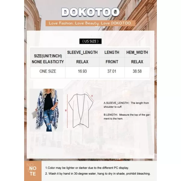 Dokotoo Womens 2024 Summer Beach Hawaiian Vacation Long Kimono Cardigans Swimsuits Cover ups