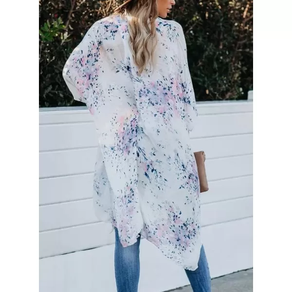 Dokotoo Womens 2024 Summer Beach Hawaiian Vacation Long Kimono Cardigans Swimsuits Cover ups
