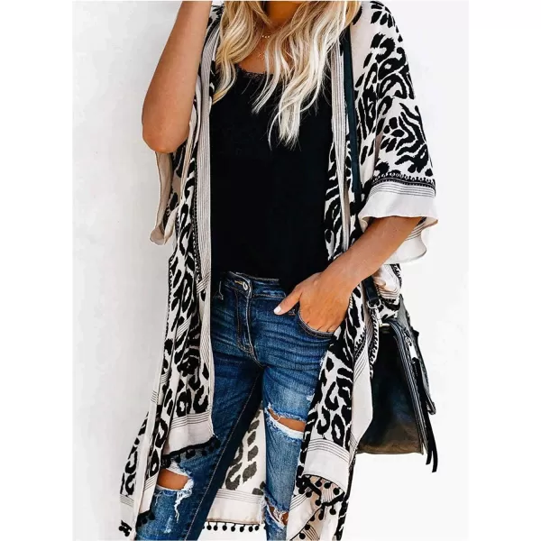 Dokotoo Womens 2024 Summer Beach Hawaiian Vacation Long Kimono Cardigans Swimsuits Cover ups