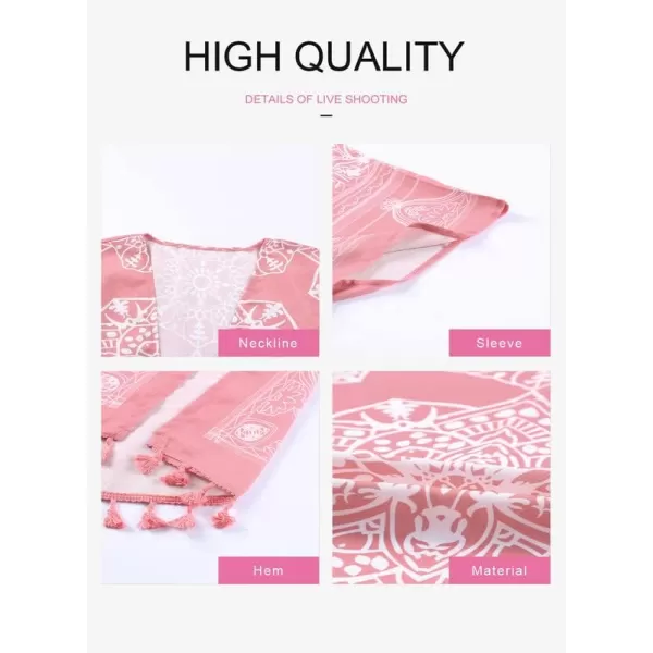 Dokotoo Womens 2024 Summer Beach Hawaiian Vacation Long Kimono Cardigans Swimsuits Cover ups