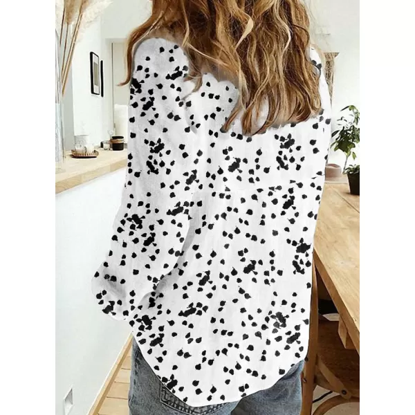 Dokotoo Women's Casual V Neck Alicia Floral Print Roll Up Long Sleeve Chiffon Button Down Blouses Bohemian Top Shirts