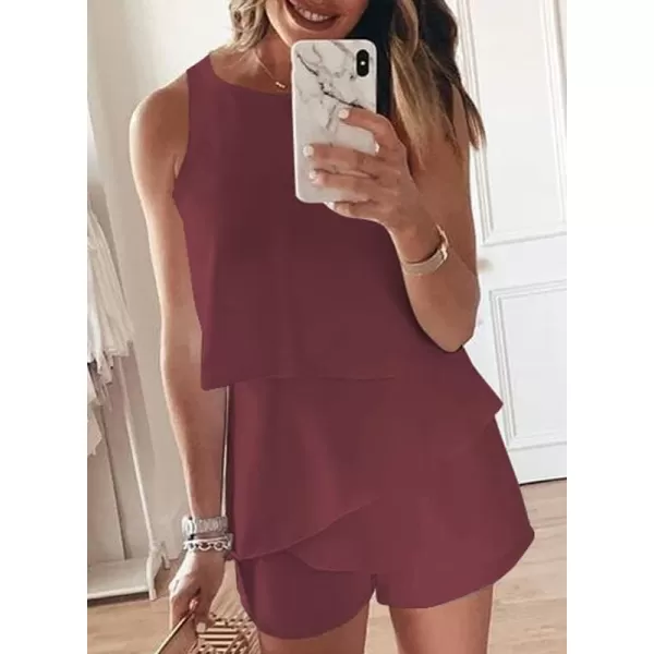 Dokotoo Womens Halter Neck Sleeveless Floral Print &amp; Solid Rompers Jumpsuits