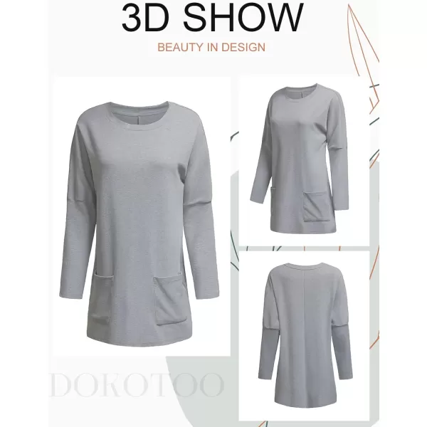 Dokotoo Womens Summer Casual Shirts Short Sleeve Tunic Tops with Pockets