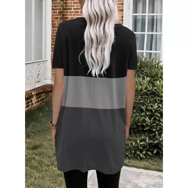 Dokotoo Womens Summer Casual Shirts Short Sleeve Tunic Tops with Pockets