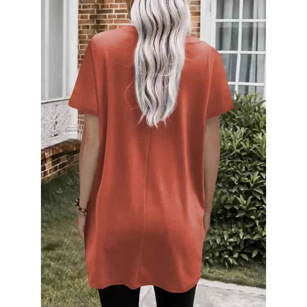 Dokotoo Womens Summer Casual Shirts Short Sleeve Tunic Tops with Pockets