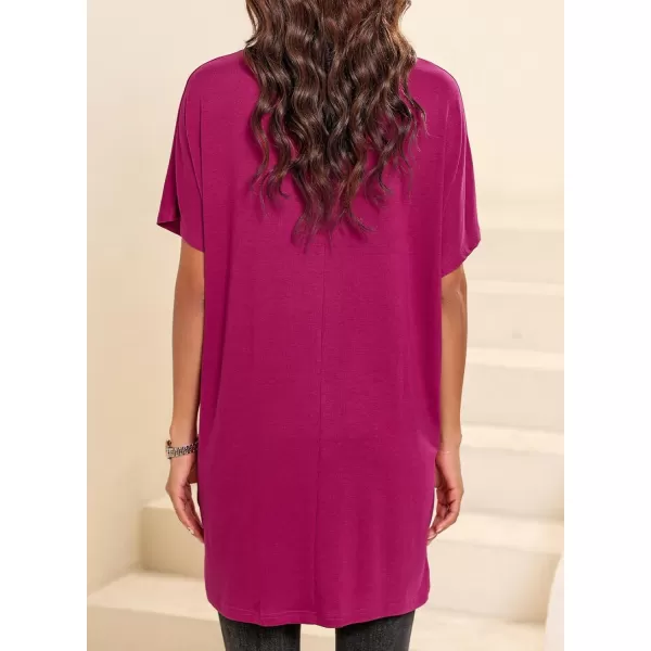 Dokotoo Womens Summer Casual Shirts Short Sleeve Tunic Tops with Pockets