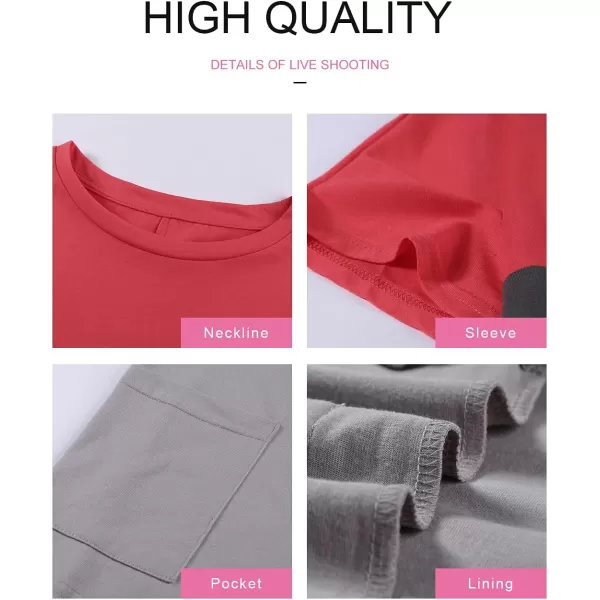Dokotoo Womens Summer Casual Shirts Short Sleeve Tunic Tops with Pockets