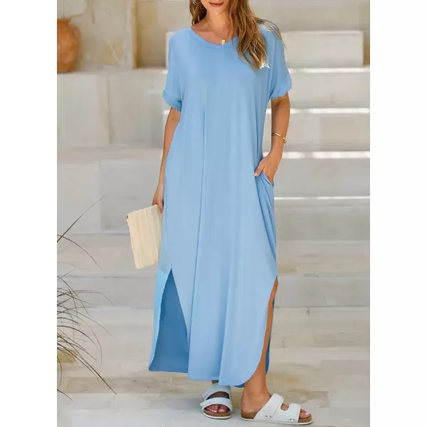 Dokotoo Womens Summer Dress Long Dress Casual Loose Maxi Dresses Beach Outfit 2024 Resort Hawaiian