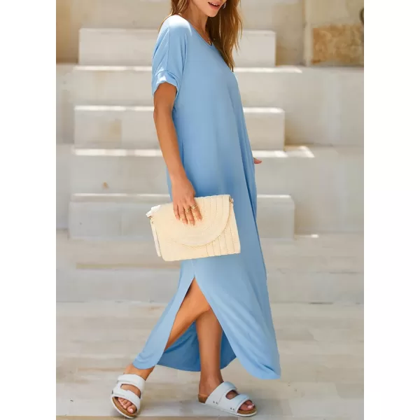 Dokotoo Womens Summer Dress Long Dress Casual Loose Maxi Dresses Beach Outfit 2024 Resort Hawaiian
