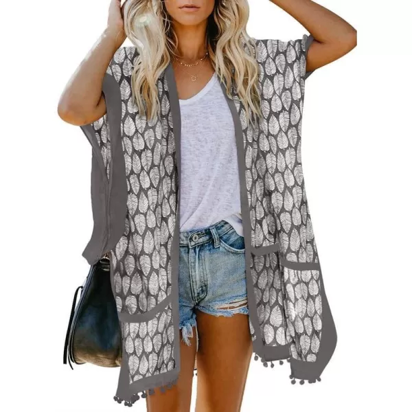 Dokotoo Womens 2024 Summer Beach Hawaiian Vacation Long Kimono Cardigans Swimsuits Cover ups