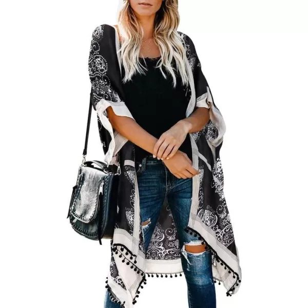 Dokotoo Womens 2024 Summer Beach Hawaiian Vacation Long Kimono Cardigans Swimsuits Cover ups