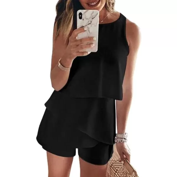 Dokotoo Womens Halter Neck Sleeveless Floral Print &amp; Solid Rompers Jumpsuits