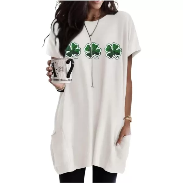 Dokotoo Womens Summer Casual Shirts Short Sleeve Tunic Tops with Pockets