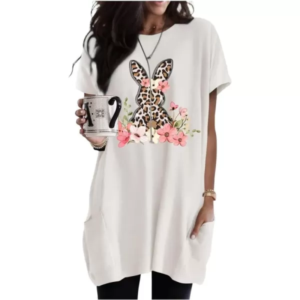 Dokotoo Womens Summer Casual Shirts Short Sleeve Tunic Tops with Pockets