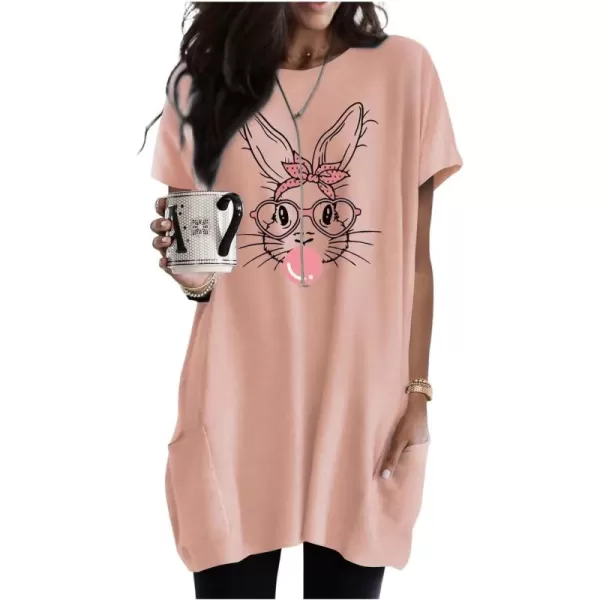 Dokotoo Womens Summer Casual Shirts Short Sleeve Tunic Tops with Pockets