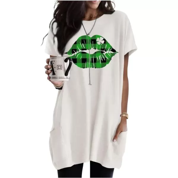 Dokotoo Womens Summer Casual Shirts Short Sleeve Tunic Tops with Pockets
