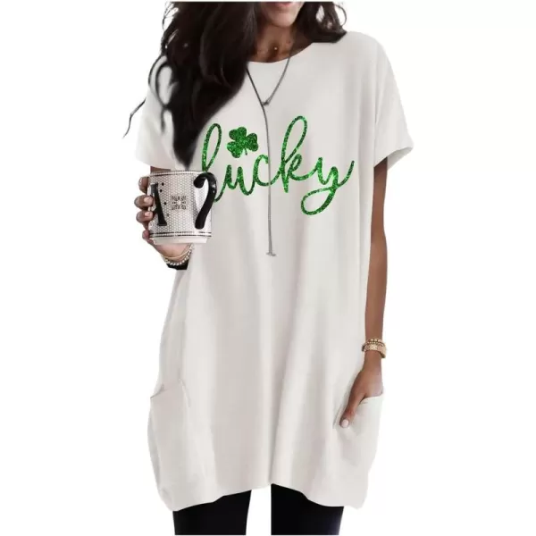 Dokotoo Womens Summer Casual Shirts Short Sleeve Tunic Tops with Pockets
