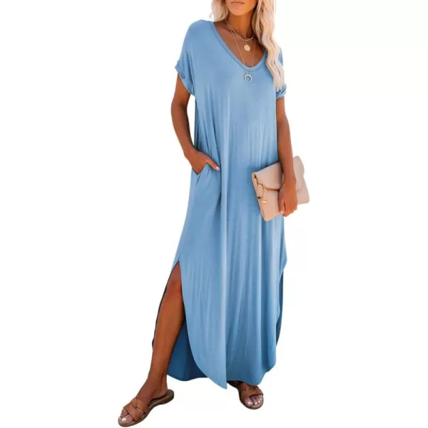 Dokotoo Womens Summer Dress Long Dress Casual Loose Maxi Dresses Beach Outfit 2024 Resort Hawaiian