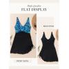 imageDokotoo One Piece Swimdress Swimsuits for Women 2025 Tummy Control Swimwear Dresses Summer Skirt Bathing SuitBlack