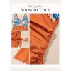 imageDokotoo One Piece Swimdress Swimsuits for Women 2025 Tummy Control Swimwear Dresses Summer Skirt Bathing SuitOrange