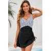 imageDokotoo One Piece Swimdress Swimsuits for Women 2025 Tummy Control Swimwear Dresses Summer Skirt Bathing SuitWhite Stripe
