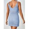 imageDokotoo Summer Crochet Hollow Out Knit Beach Bathing Suit Swim Cover Ups Cruise Outfits Vacation Dresses for Women 2025Sky Blue