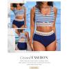 imageDokotoo Womens 2 Piece Swimsuit Scoop Neck Sleeveless 2025 Racerback Top Tummy Control Tie Knot Bathing Suits Floral BottomsFloral Blue