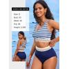 imageDokotoo Womens 2 Piece Swimsuit Scoop Neck Sleeveless 2025 Racerback Top Tummy Control Tie Knot Bathing Suits Floral BottomsFloral Blue