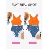 imageDokotoo Womens 2 Piece Swimsuit Scoop Neck Sleeveless 2025 Racerback Top Tummy Control Tie Knot Bathing Suits Floral BottomsOrange Floral