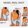 imageDokotoo Womens 2 Piece Swimsuit Scoop Neck Sleeveless 2025 Racerback Top Tummy Control Tie Knot Bathing Suits Floral BottomsOrange Striped
