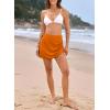imageDokotoo Womens High Waisted Swim Skirt Bottoms Ruched Scallop Trim Bathing Suit Skirts Split Tankini Swimsuit BottomCarrot