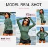 imageDokotoo Womens Long Sleeve Rash Guard Swim Shirts 14 Zip Up Sun Protection Swimsuit Top Bathing Suit No BottomMist Green